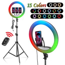 selfie studio light Australia - SH 35cm 14 inch Ring Light With Tripod Stand Usb Charge Selfie Led Lamp Dimmable Photography Light For Photo Photography Studio W220414