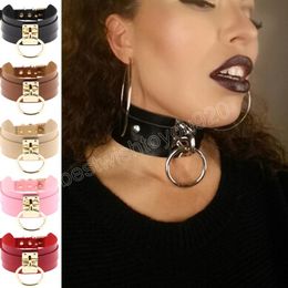 Harajuku Goth Choker Halskette Sexy Pu Leder Punk Kragen Bondage Choker Gothic Schmuck Party Halskette Zubehör Bestes Geschenk