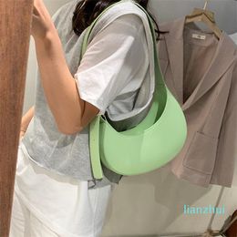 Abendtaschen Französisch Stil Leder Umhängetasche Halbmond Achsel Kleine Handtaschen Für Frauen Kupplung Einfarbig Mode Vintage2513