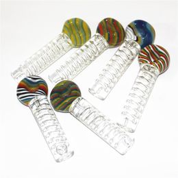 Smoking Glycerin Glass Hand Pipes Pyrex Glass Spoon Pipe tobacco dry herb oil burner dab rigs bubbler