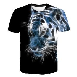 Herren T-Shirts 2022 Est 3D-Druck Tier Cooles T-Shirt Männer Kurzarm Sommer Laufen Tops Shirt T Männliches Mode-T-Shirt 6XL