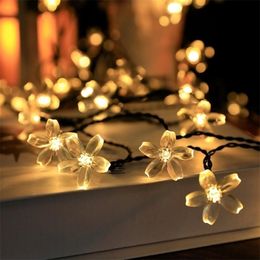 2M5M Flower LED Light String Garland Merry Christmas Decor for Home Tree Ornaments Xmas Navidad Year Y201020