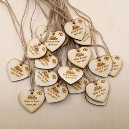 Custom save the date Wooden TagsPersonalized wedding favor tags rustic Bridal Shower Favor Tags wooden heart wedding tags 220608