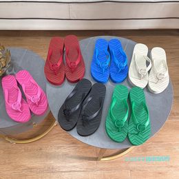 Fashion-Jelly Sandals Designer Flip Flops Slippers For Women Men Lady Flats Heels Beach Slides Fashion Rubber Sliders 2022