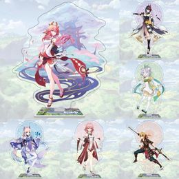 Keychains Game Genshin Impact Figure Arataki Itto Gorou Yaemiko Thoma Acrylic Stand Model Plate Desk Decor Standing Sign Fans Gift Enek22