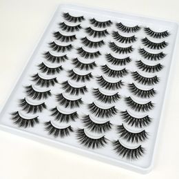 Mode 3D Mink falsche Wimpern Dicke Frauen Schönheit Makeup Eye Lashes Handmade Natürliche Verlängerung Weiche Schlag 20paare in einer Box