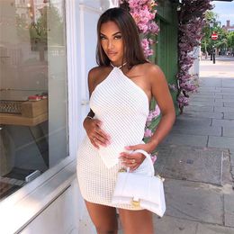 Sexy Knit Two Piece Dress Sets Women Diamond Lace Top Skinny Elastic Force Mini Skirts Suits Summer Female Club Outfits Y2K