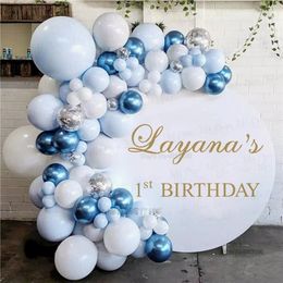 Birthday Party Vinyl Wall Decals Custom Names And Texts Wall Plexiglass Board Sticker Parties Wedding Ceremony Decoration Arts 220727