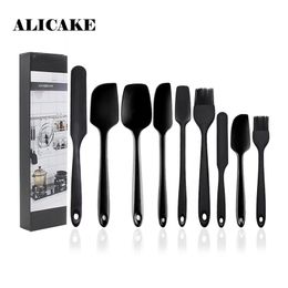 9 Pieces Set Silicone Baking Pastry Spatulas Scraper Shovel Cutters Brush Cooking Kitchenware Spatula Y200612