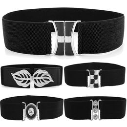 Belts Women Wide Waist Elastic Stretch Belt Cinch Waistband Fashion Cummerband Strap Female Buckle Decoration AccessoriesBelts