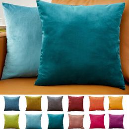 Cushion/Decorative Pillow Cushion Cover Solid Colour Velvet Throw Case Home Decorative Pillowcase Seat Car CoverCushion/Decorative