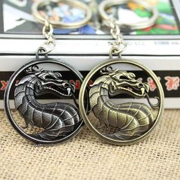 Keychains Game Mortal Kombat Keychain High Quality Bronze Metal Movement Pendant Keyring Key Chain Ring As Gift Souvenirs Fred22