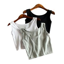 Sleeveless Yoga Shirt Crop Top Woman Gym Running Vest Workout Shirt Athletic Fitness Shirt Sports Tops Breathable Underwear T200601