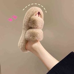 Winter Fur Women's Female Slippers 2022 Fashion Thick Bottom Home Lazy Ytmtloy Indoor Zapatillas Mujer Casa House Shoes Sexy G220730