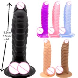 Realistic Penis Soft BDSM stimulate sexyy Huge Dildo Female Masturbator Double-layer Silicone Suction Cup Dildos Women Big Dick