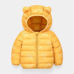 New Spring Baby Kids Jackets Down Cotton Light Outerwear Toddler Boys Jackets Baby Girls Jackets Children Hooded Outerwear 1 3 5 Y J220718