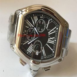 working gold UK - Fashion High quality Wristwatch W62020X6 47mm 18K Gold & Steel Black Dial VK Quartz Chronograph Working Mens Watch Watches240s