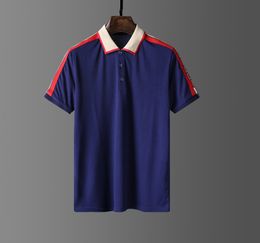 Men's T-Shirts luxury fashion classic mens honeybee striped embroidery shirt cotton mens designer tshirt white black red polo size m3xl