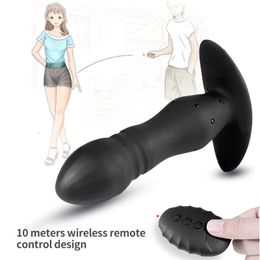 Adult Massager Wireless Remote Anal Vibrator Toy for Men Women Plug Male Prostate Massage Vagina g Spot Dildo Anus Butt