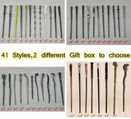 Vintage Magic Wand 41 Styles Magical Wands Party Favour With Gift Box Xmas Halloween Cosplay Gifts 500pcs DAS472