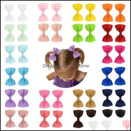 2.75 Inches Children Hairclips Girl Solid Bows Barretes Baby Boutique Hair Accessories Kids Hairpins 20 Colours Wholesale Drop Delivery 2021