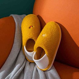 Cotton Slippers Winter Cute Bag Heel Home Warm Indoor Pregnant Women Shoes Plush Thick Soles AntiSlip Slippers J220716