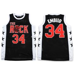 Nikivip #34 Joel Embiid The Rock High School Retro Classic Basketball Jersey Mens Stitched Custom Number and name Jerseys