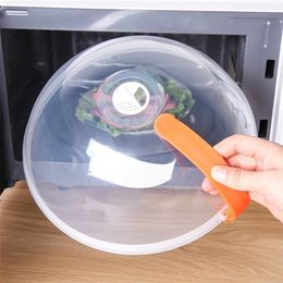 Food Cover Washable Effective Easyusing Microwave Plate Lid Transparent AntiSplash Cap With Handle for Chef 220629