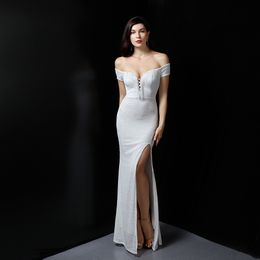 sexy dresses for graduation UK - woman Dress Fantasies Celebrities Parties Evening Dresses Sexy Long Slim Bride Toast 16617