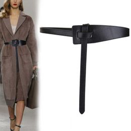 TopSelling Wide belt women's Cowhide decoration fashion versatile girdle with dress waist closing black seal shirt Classic luxury girdle