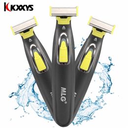 MLG Washable Rechargeable Electric Shaver Beard Razor Body Trimmer Men Shaving Machine Hair Face Care Cleaning 220712