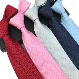 Bow Ties 2022 8cm Men's Tie Plaid Dot Plain Dress Business To Work Casual Wedding Groom Necktie Neckcloth Neckwear Men Gift Fier22