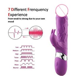 Double Motors Rabbit Vibrator Big Dildos For Women Clitoris Vagina G Spot Female Erotic sexy Toys Adult Masturbator
