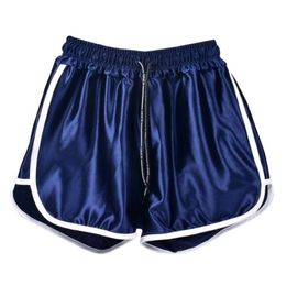 New Running Shorts Fitness Sport Solid Colour Sports Wide Leg Shorts Plus Size Women Shorts Loose Workout S5XL T200601