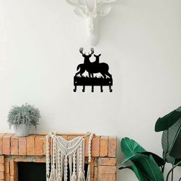 Buck Deer Family #1 Deer Key Rack Hanger - 9 inch Wide Metal Wall Art