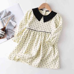 Melario Girls Casual Dresses Spring Autumn Kids Party Costumes for Girl 1-5 Years Girls Dress Children Polka Dot Kids Clothes G220518