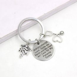 New Arrival Stainless Steel Key Chain RN Nurse Keychain Keyring For Nurses Gifts Doctor Jewellery