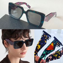 Logo symbol Colour Sunglasses oversized designer Men Women Summer SPR23Y Teal tortoiseshell glasses Anti-Ultraviolet Square Plate Full Frame Eyeglasses with tape