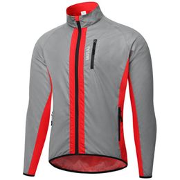 Racing Jackets Full Reflective Vest Men's Windbreaker Cycling Jacket Mesh Ciclismo Rainproof Running Sports Jerseys Bicycle GiletRacing