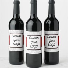 Customised Personalised Wine bottle Label BirthdayAnniversary Wedding 20 Pieces Not Waterproof 220618