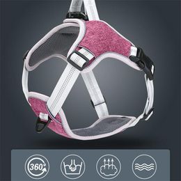 Dog Collars & Leashes Traction Rope Harness For Large Pet Chest Vest Type Reflective Back Polyester Material AccessoriesDog