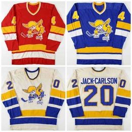 Thr 40Thr tage 1970-76 20 Jack Carlson Mike Walton 4 Ray McKay Minnesota Morning Saints hockey jersey Customize any player or name