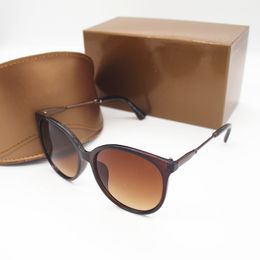 Sunglasses 1pcs Fashion Sunglasses Eyewear Sun Glasses Designer Mens Womens Brown Cases Black Metal Frame Dark T2201293