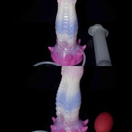Nxy Dildos Yocy Silicone Anti Ejaculation Special shaped Penis Female False Anal Plug Adult Masturbation Massage Fun Products 0316