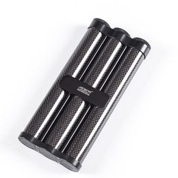 factory supply Cigar tube two-pack humidor humidifying portable tube lightweight carbon Fibre two-piece humidor cigar case box
