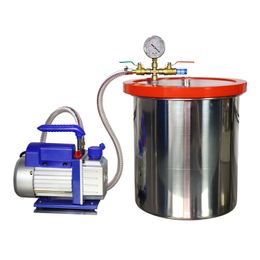 ZZKD Lab Supplies Vacuum Chamber Stainless Steel Supply Transparent Cover Degassing Liquid Pump Barrel Kit Machine Equipped