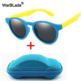 WBL Kids Polarised Sunglasses Round Vintage Children Sun Glasses Boys Girls Silicone Safety Baby Shades Eyewear UV400 220705