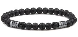 8mm good Fashion Strands Natural Stone black gallstone septum malachite map stone Agate Bracelet elastic ej5dd