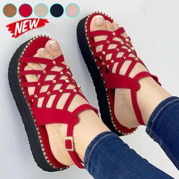 Sandals Women Platform River Ankle Strap Summer Heels Shoes Casual Lightweight Chaussure Femme Flat Heel SandaliasSandals