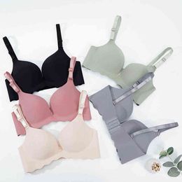 Women Push Up Bras Sexy Seamless Breathable Female Wireless Underwear Collecting Active Brasserie Backless Sleep Tops Lingerie L220726